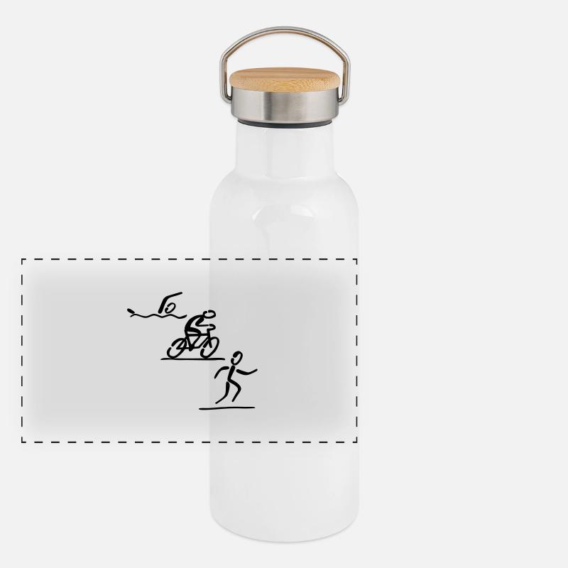 triathlon Panoramic Thermal Bottle with Bamboo Lid