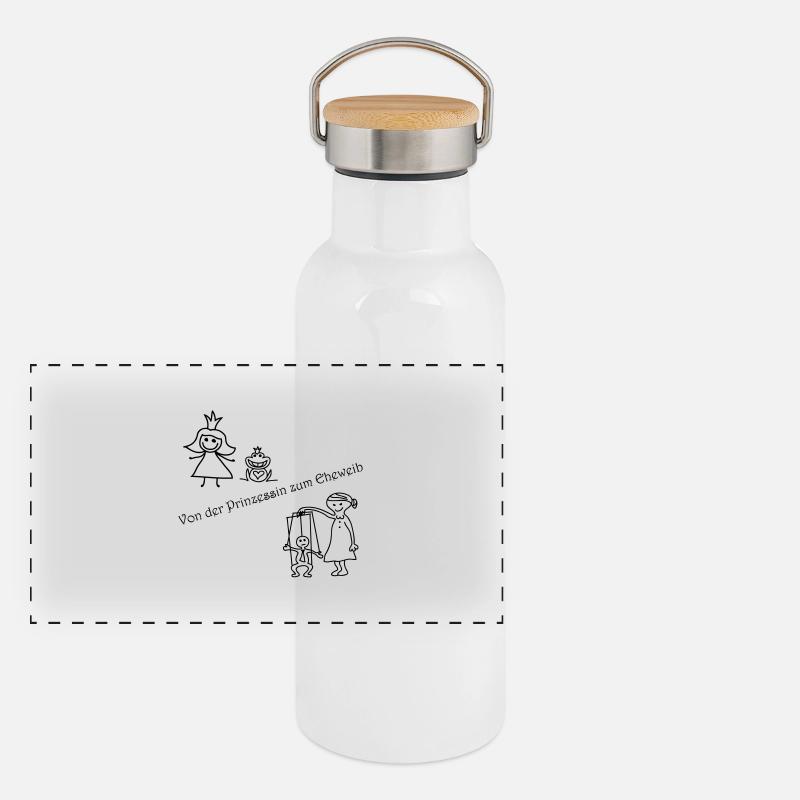 De princesse à épouse Gourde isotherme avec bouchon en bambou
