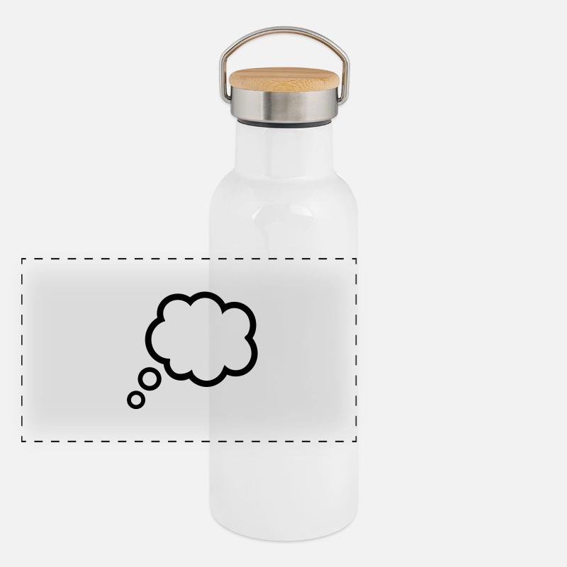 Speech bubble Panoramic Thermal Bottle with Bamboo Lid