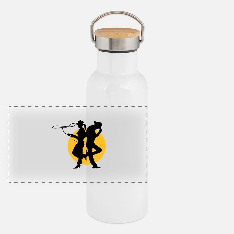 sheriff Panorama Thermosflasche mit Bambusdeckel