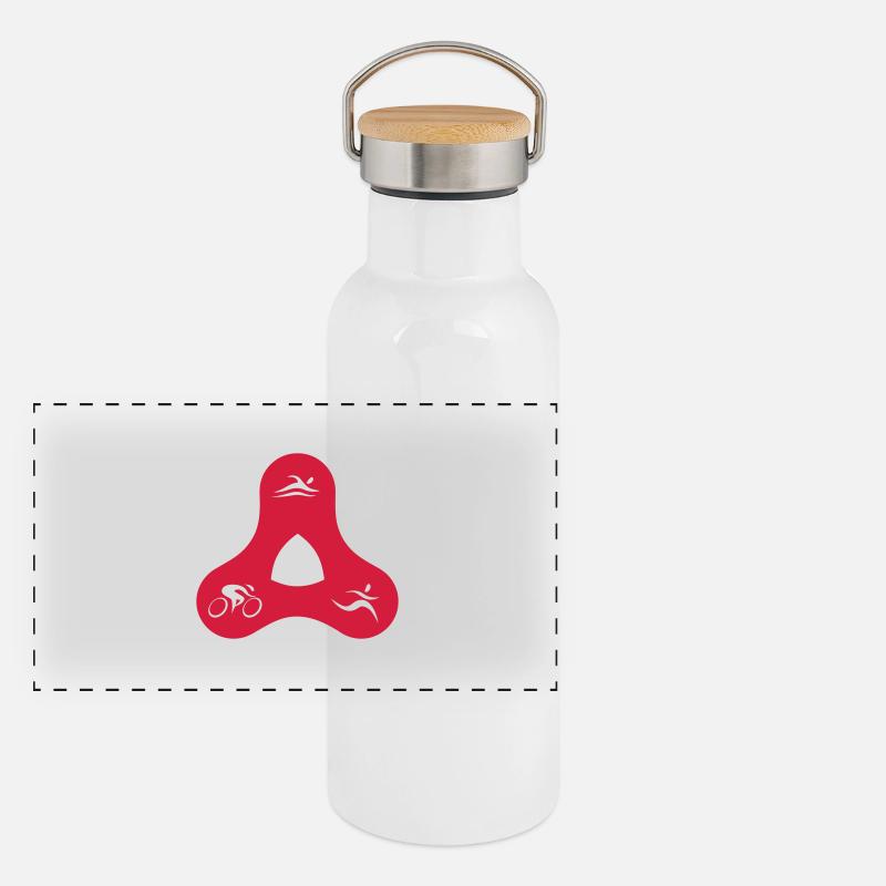 TRI triangle Panoramic Thermal Bottle with Bamboo Lid