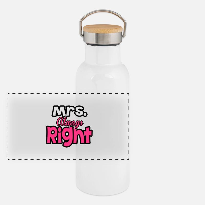 Mrs. always right Panorama Thermosflasche mit Bambusdeckel