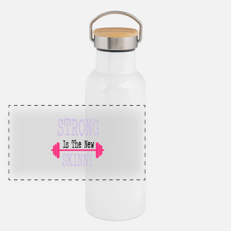 Strong Gourde isotherme avec bouchon en bambou