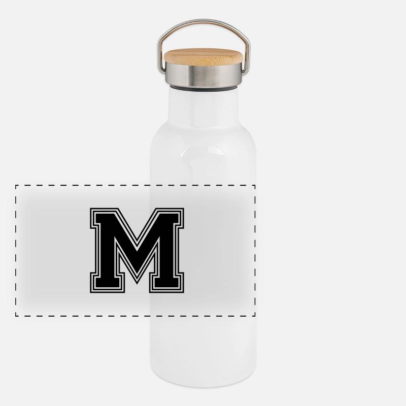 M_Letter_M_(w31) Panoramic Thermal Bottle with Bamboo Lid