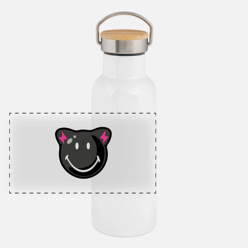 Smiley Halloween Panoramic Thermal Bottle with Bamboo Lid