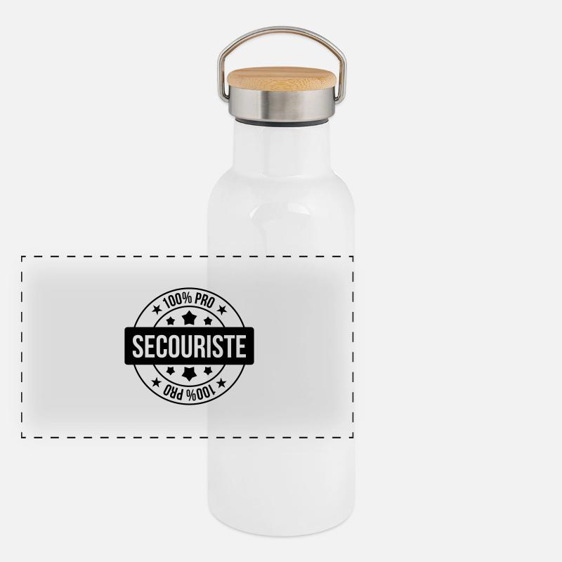 Secourisme / Secouriste / Secours / Secourir Gourde isotherme avec bouchon en bambou