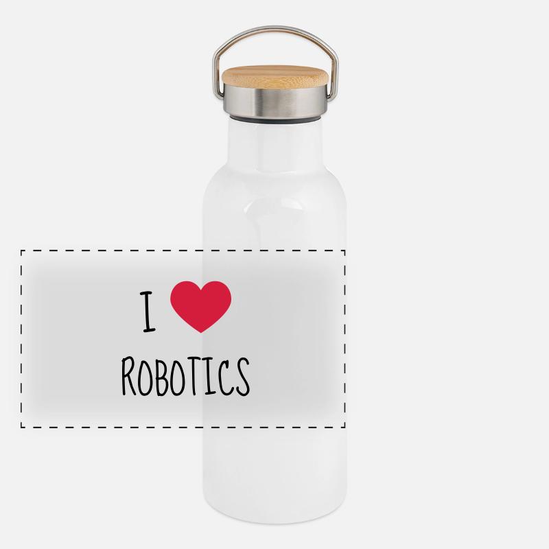 robotique / robot / roboticien / technologie Gourde isotherme avec bouchon en bambou