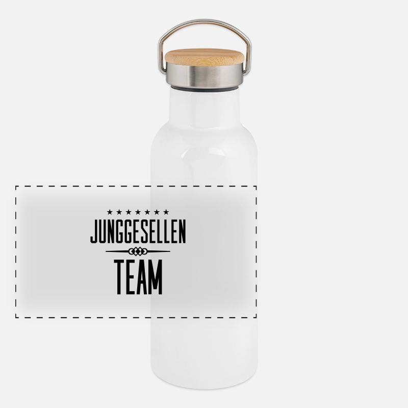 junggesellen team Panorama Thermosflasche mit Bambusdeckel