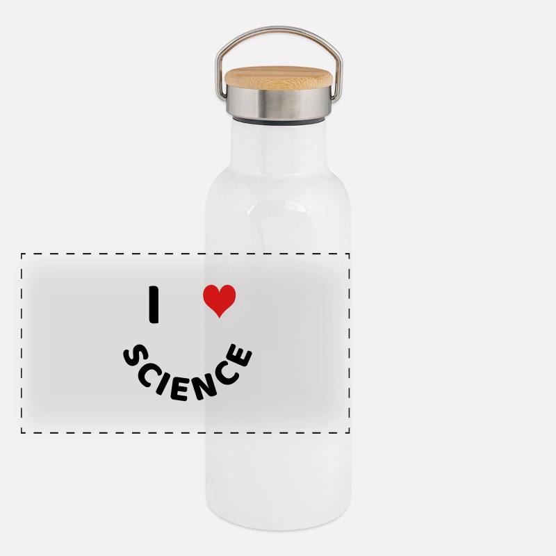 Science Gourde isotherme avec bouchon en bambou