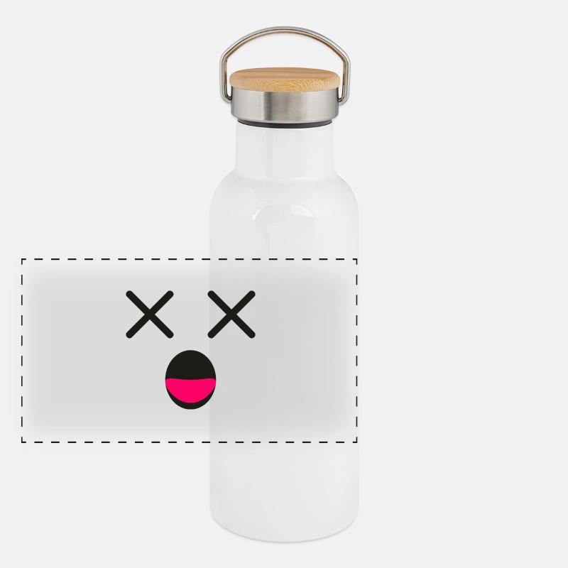 Expression visuel Gourde isotherme avec bouchon en bambou