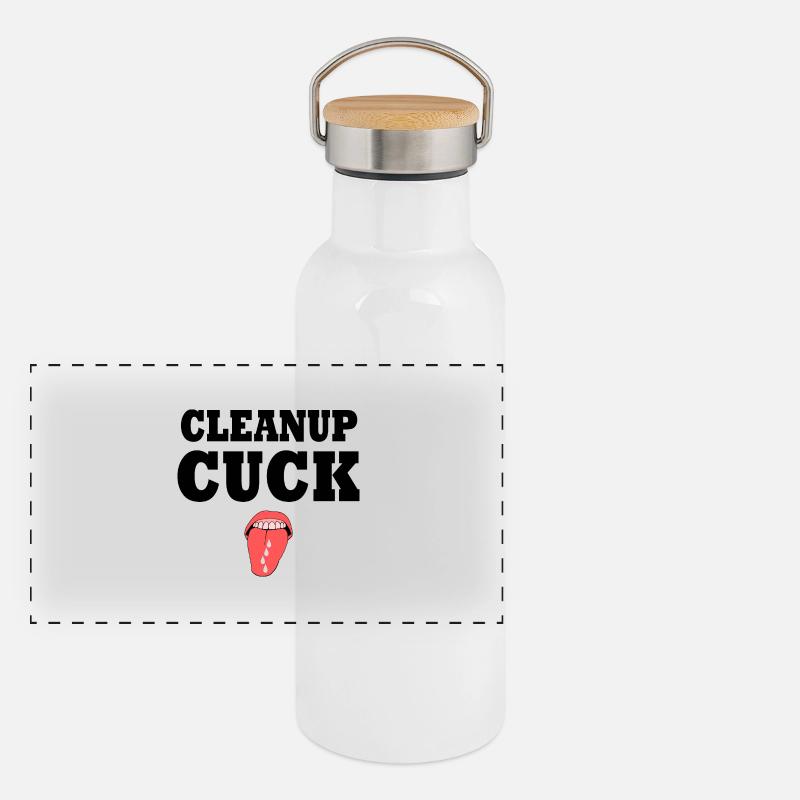 Cuckold Gourde isotherme avec bouchon en bambou