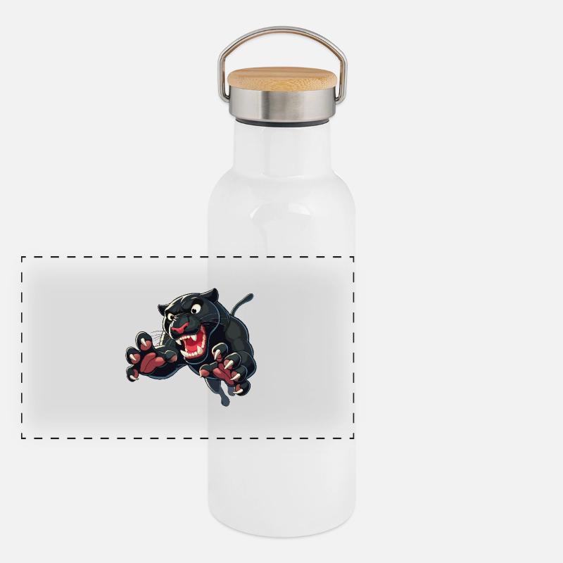 Attaques de Gourde isotherme avec bouchon en bambou