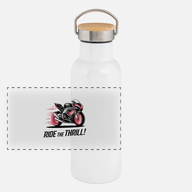 RIDE THE THRILL Panoramic Thermal Bottle with Bamboo Lid