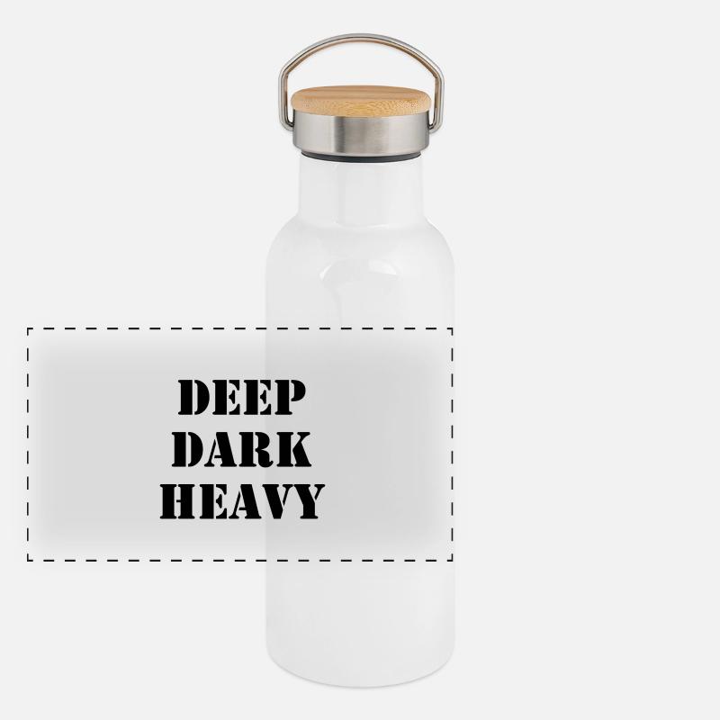 Deep Dark Heavy Panorama Thermosflasche mit Bambusdeckel