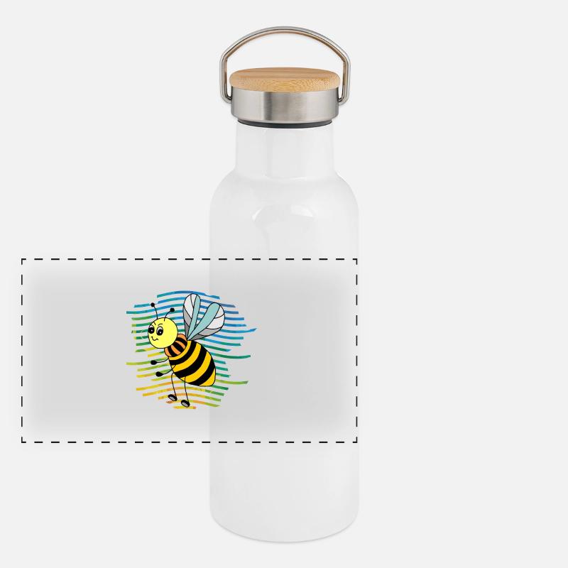Insecte Gourde isotherme avec bouchon en bambou