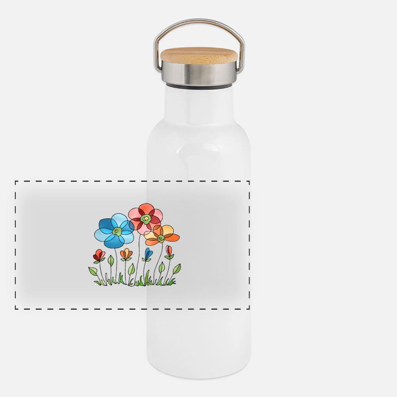 Fleur Gourde isotherme avec bouchon en bambou
