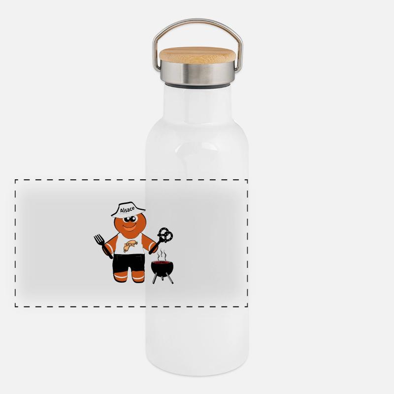 Mannele BBQ Gourde isotherme avec bouchon en bambou