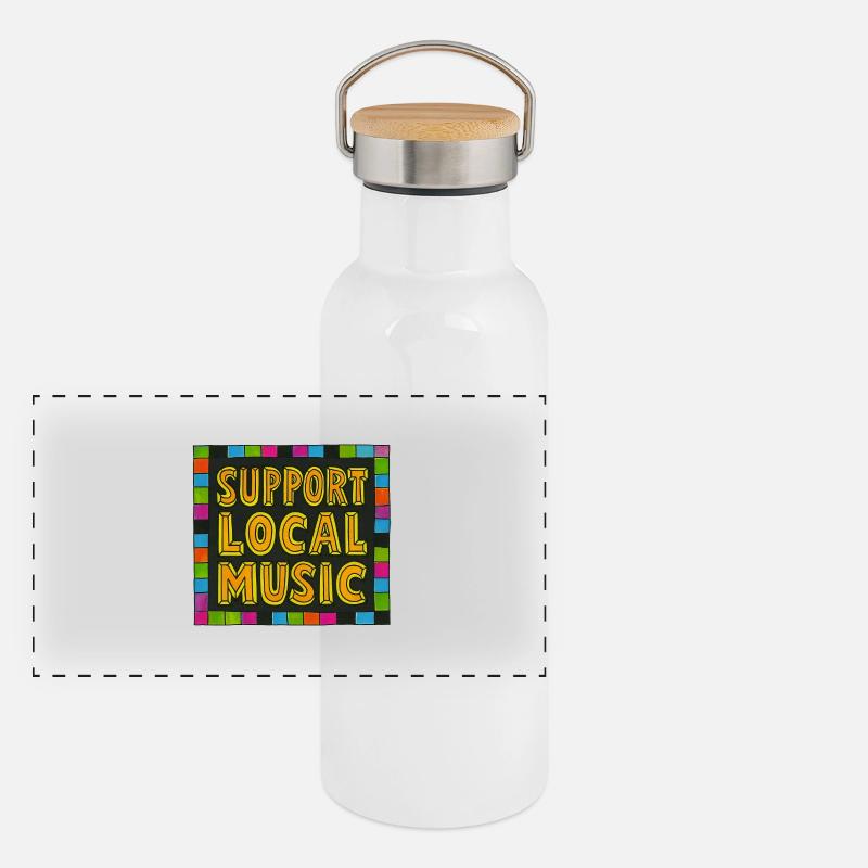Support Local Music Panoramic Thermal Bottle with Bamboo Lid