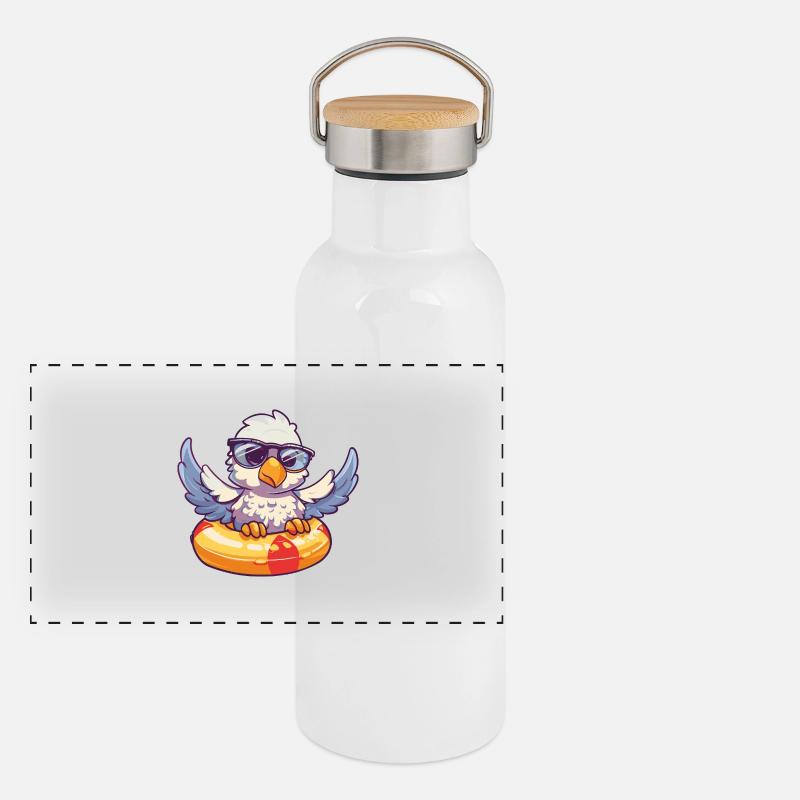 Adler Comic Cool Panorama Thermosflasche mit Bambusdeckel