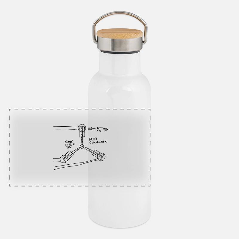 Flussmittel-Kompression Panorama Thermosflasche mit Bambusdeckel