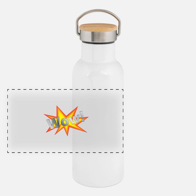 WOW Effekt FX - Geschenkidee Panorama Thermosflasche mit Bambusdeckel