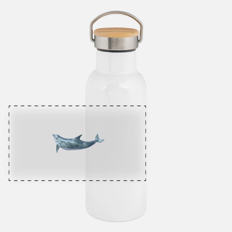 Delfin Gourde isotherme avec bouchon en bambou