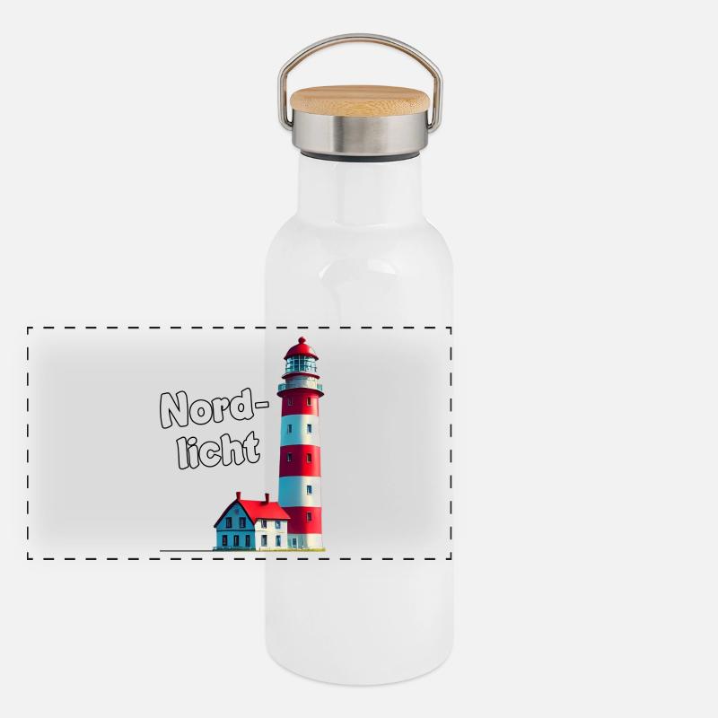 Phare Gourde isotherme avec bouchon en bambou