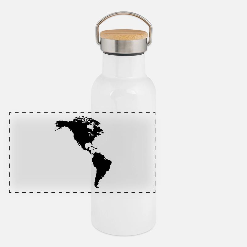 America Panoramic Thermal Bottle with Bamboo Lid