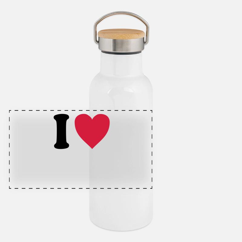 I love CARS Panorama Thermosflasche mit Bambusdeckel