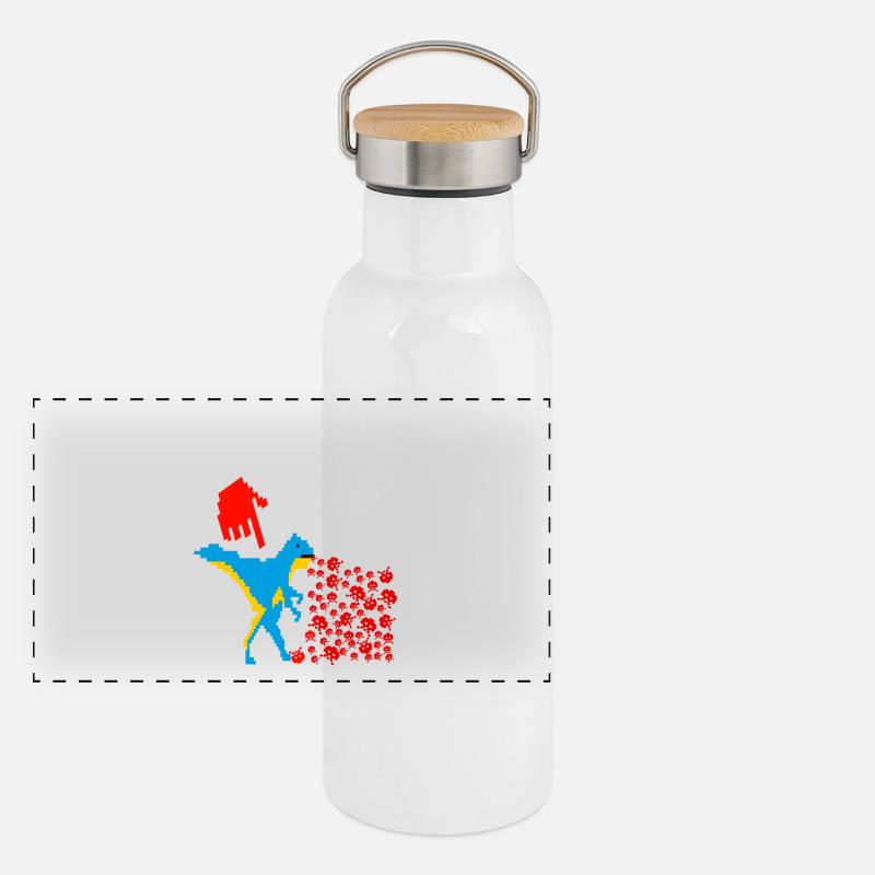 pixel Panoramic Thermal Bottle with Bamboo Lid