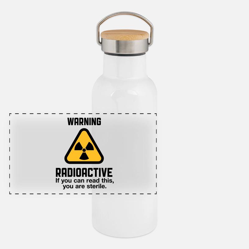 Attention: Radioactivity Panoramic Thermal Bottle with Bamboo Lid