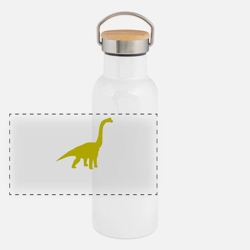 Brachiosaurus Dino - Size matters Panoramic Thermal Bottle with Bamboo Lid