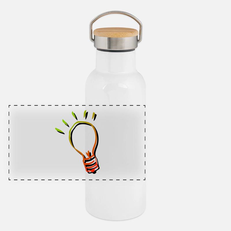 light Panoramic Thermal Bottle with Bamboo Lid