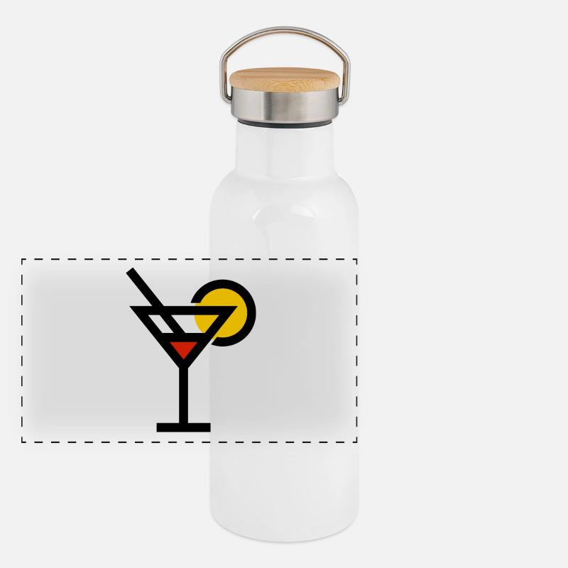 Cosmopolitan cocktail drink Panoramic Thermal Bottle with Bamboo Lid