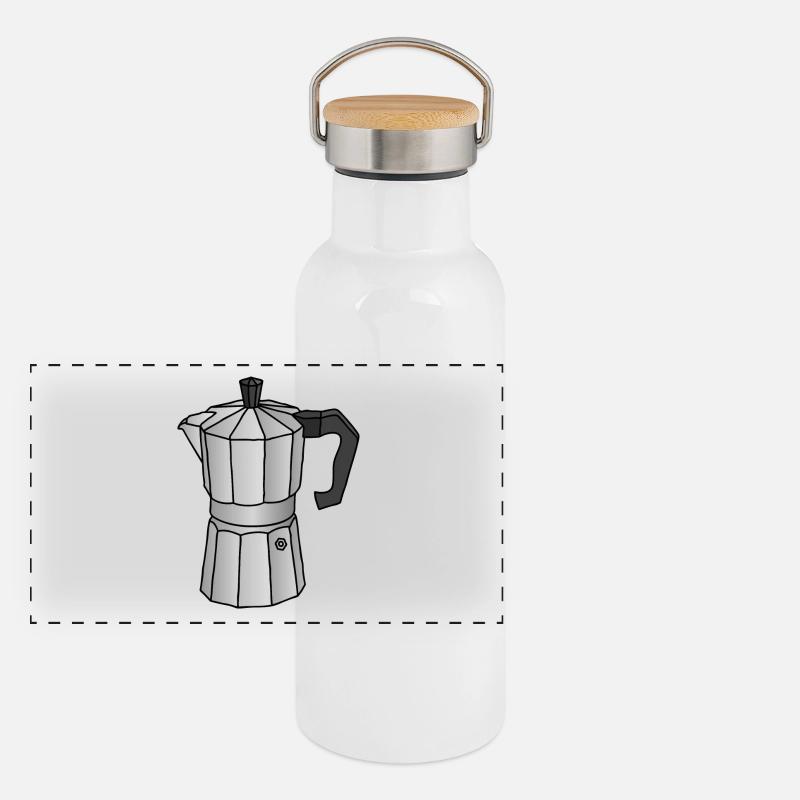 Espresso coffee maker Panoramic Thermal Bottle with Bamboo Lid