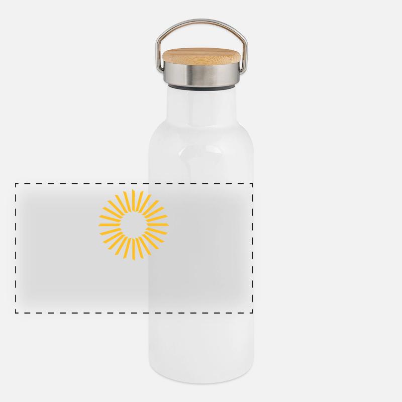 Pommes Panorama Thermosflasche mit Bambusdeckel
