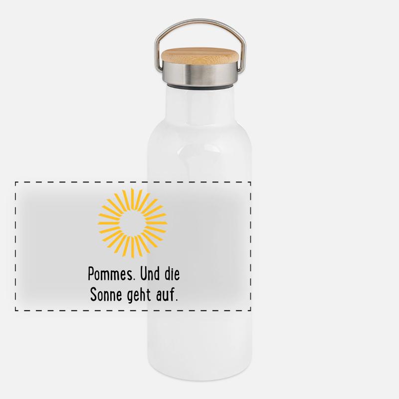 French fries Panoramic Thermal Bottle with Bamboo Lid