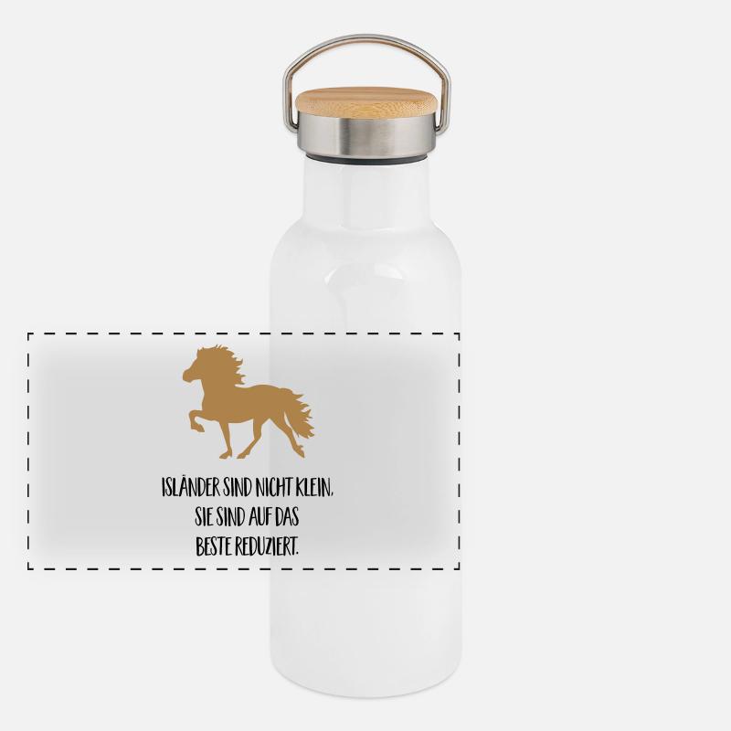 isländer Panorama Thermosflasche mit Bambusdeckel