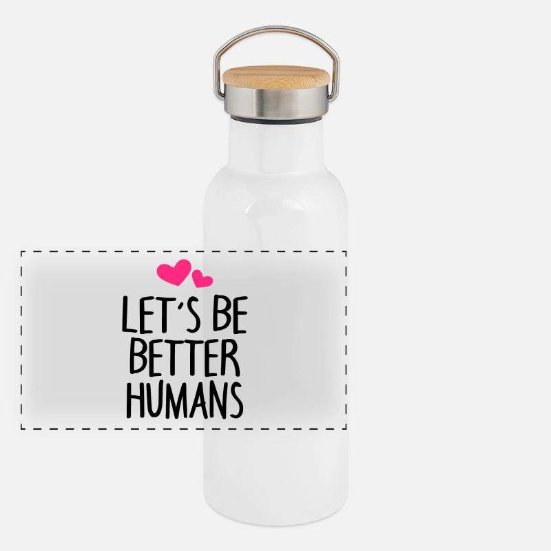 Uomo Popolo Terra Dicendo Thermos con coperchio in bambù