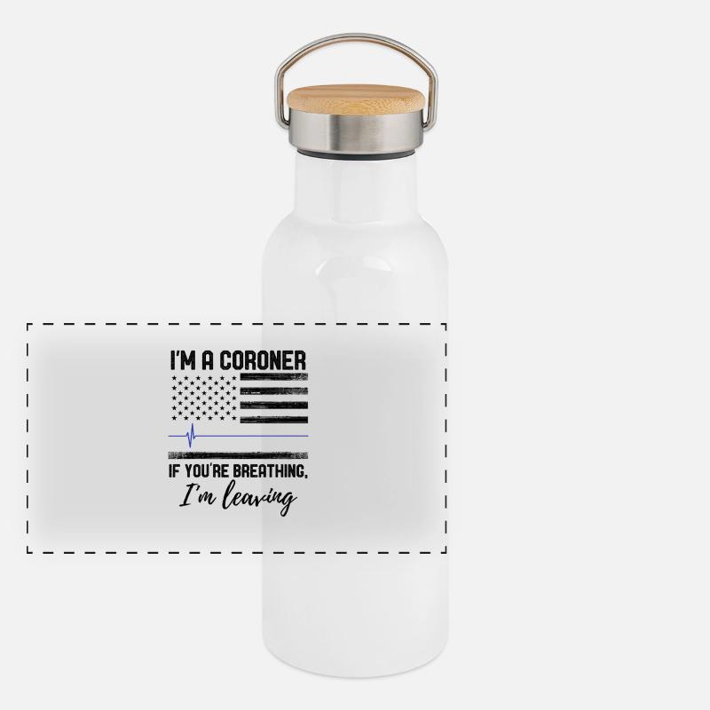 Forensic Forensic Scientist Black Humor Design Panoramic Thermal Bottle with Bamboo Lid