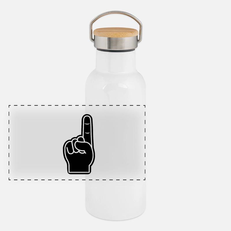 Panorama Thermosflasche mit Bambusdeckel