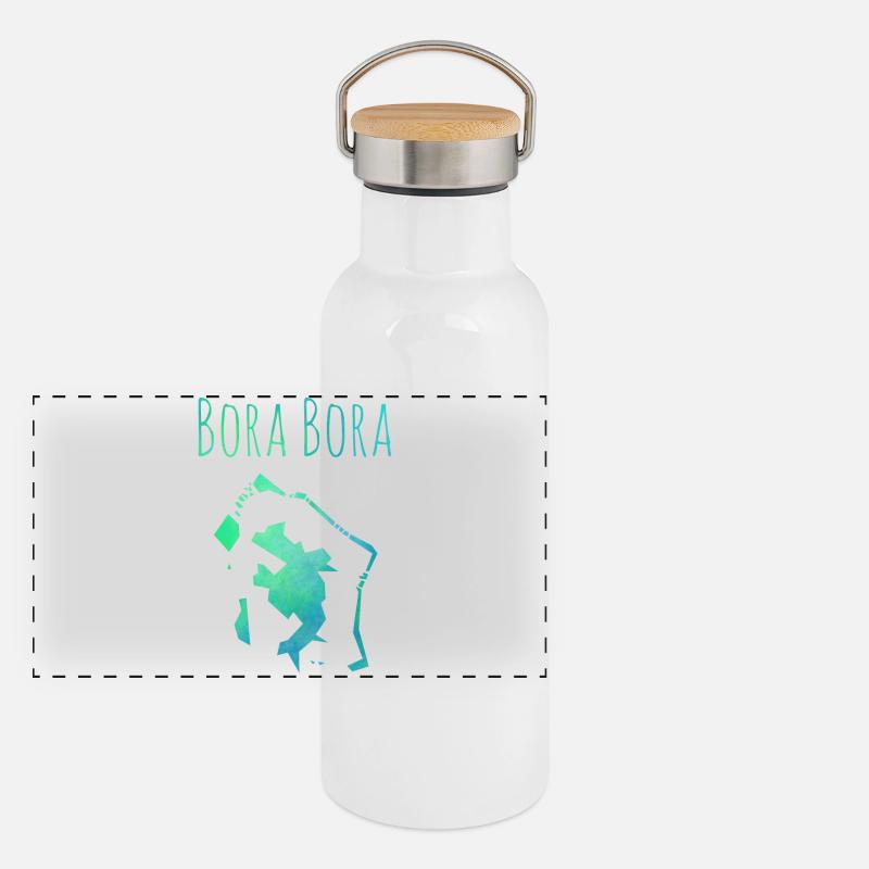 bora bora Panoramic Thermal Bottle with Bamboo Lid