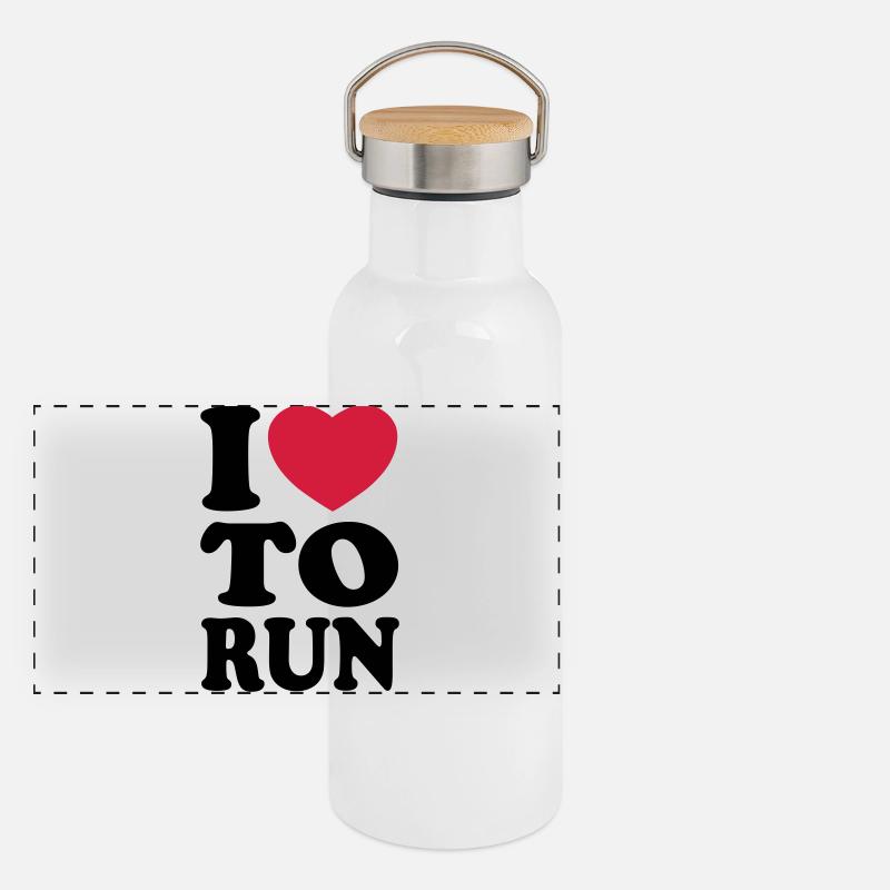 I love to run Panoramic Thermal Bottle with Bamboo Lid