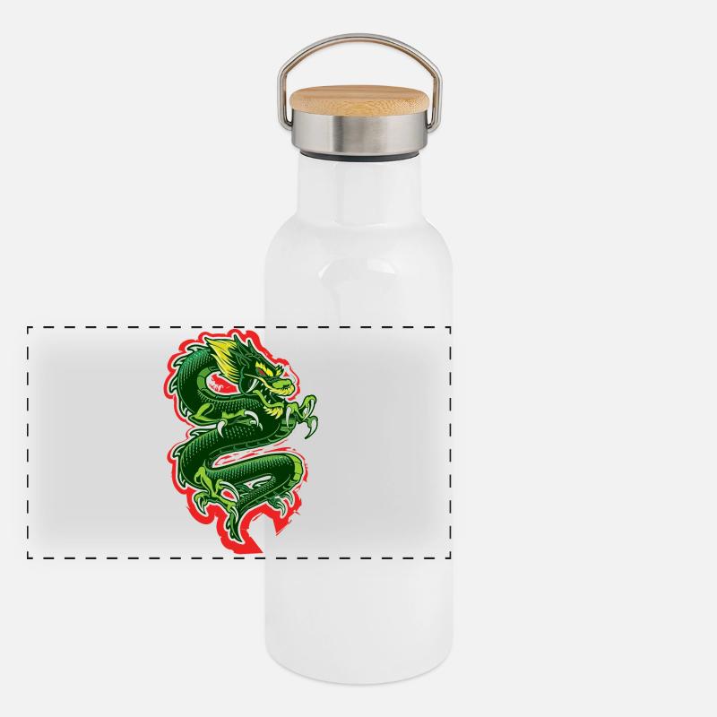 Dragon Gourde isotherme avec bouchon en bambou