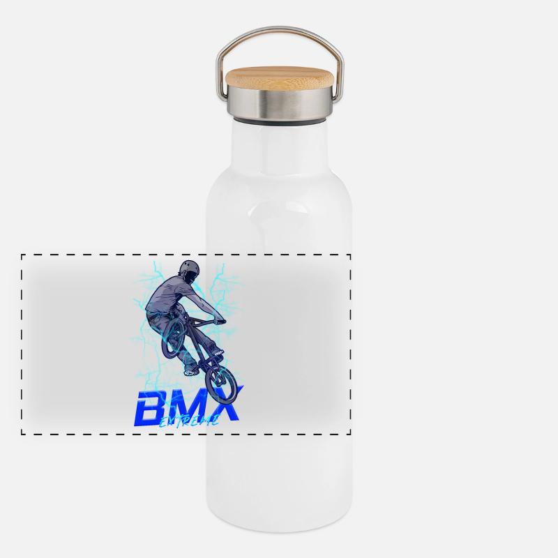 Cascade extrême néon BMX Gourde isotherme avec bouchon en bambou