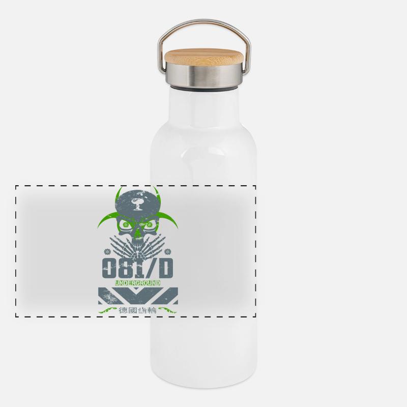 Underground Skull Panoramic Thermal Bottle with Bamboo Lid