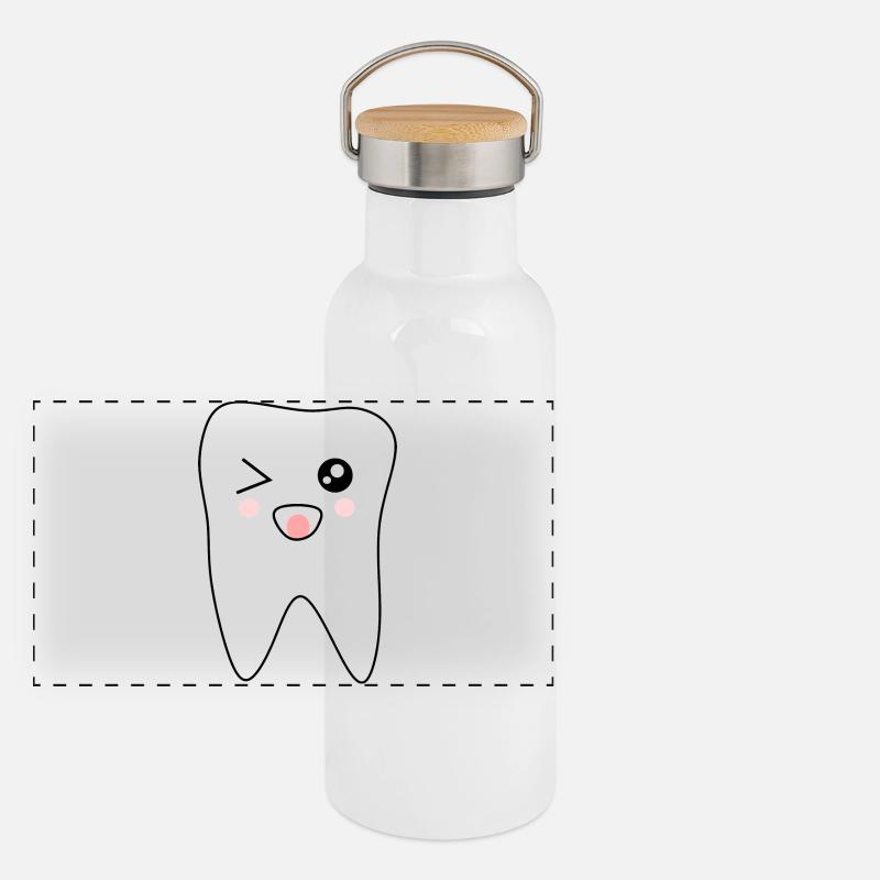 Dent, Dents, Dentiste Costume Carnaval Carnaval Gourde isotherme avec bouchon en bambou