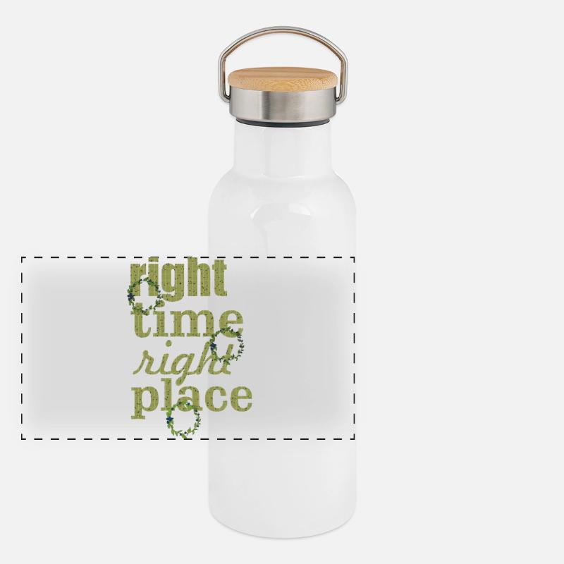 Panorama Thermosflasche mit Bambusdeckel