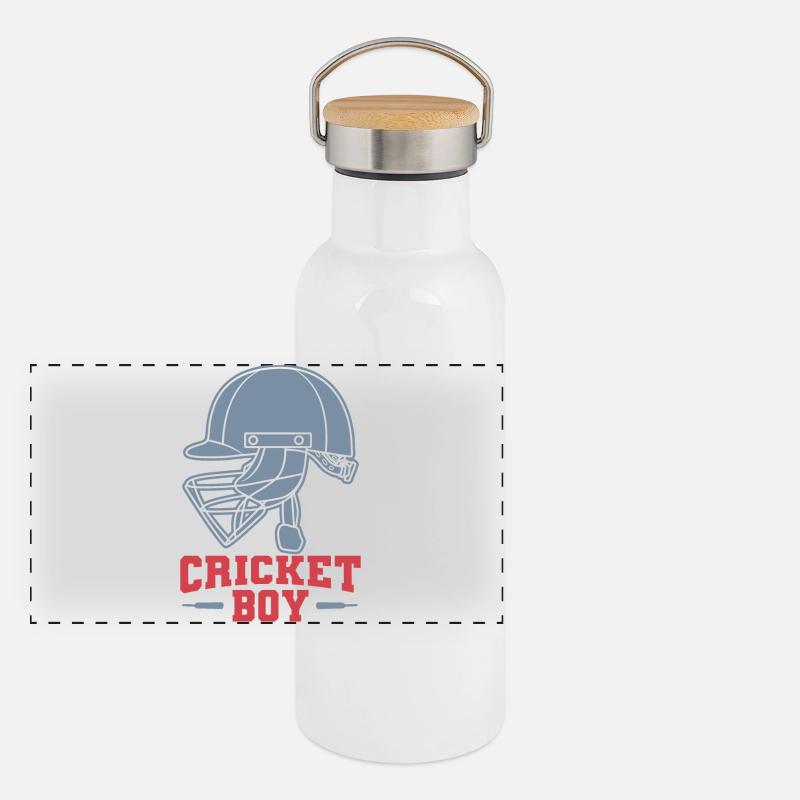 Cricket Boys Panoramic Thermal Bottle with Bamboo Lid
