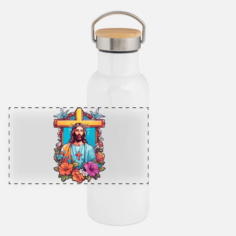 Mon Dieu Gourde isotherme avec bouchon en bambou